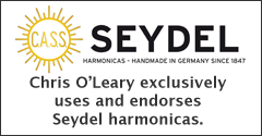 Chris O'Leary exclusively uses and endorses Seydel harmonicas.